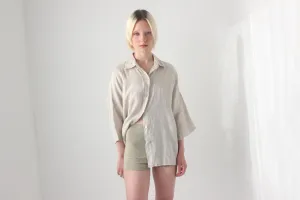 2000s Easy Wearing Italian Linen Shirt