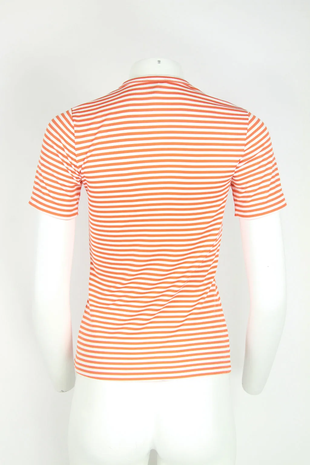 60s/70s Orange and White striped T-shirt - S