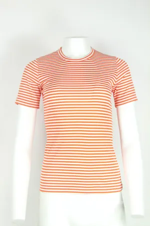 60s/70s Orange and White striped T-shirt - S