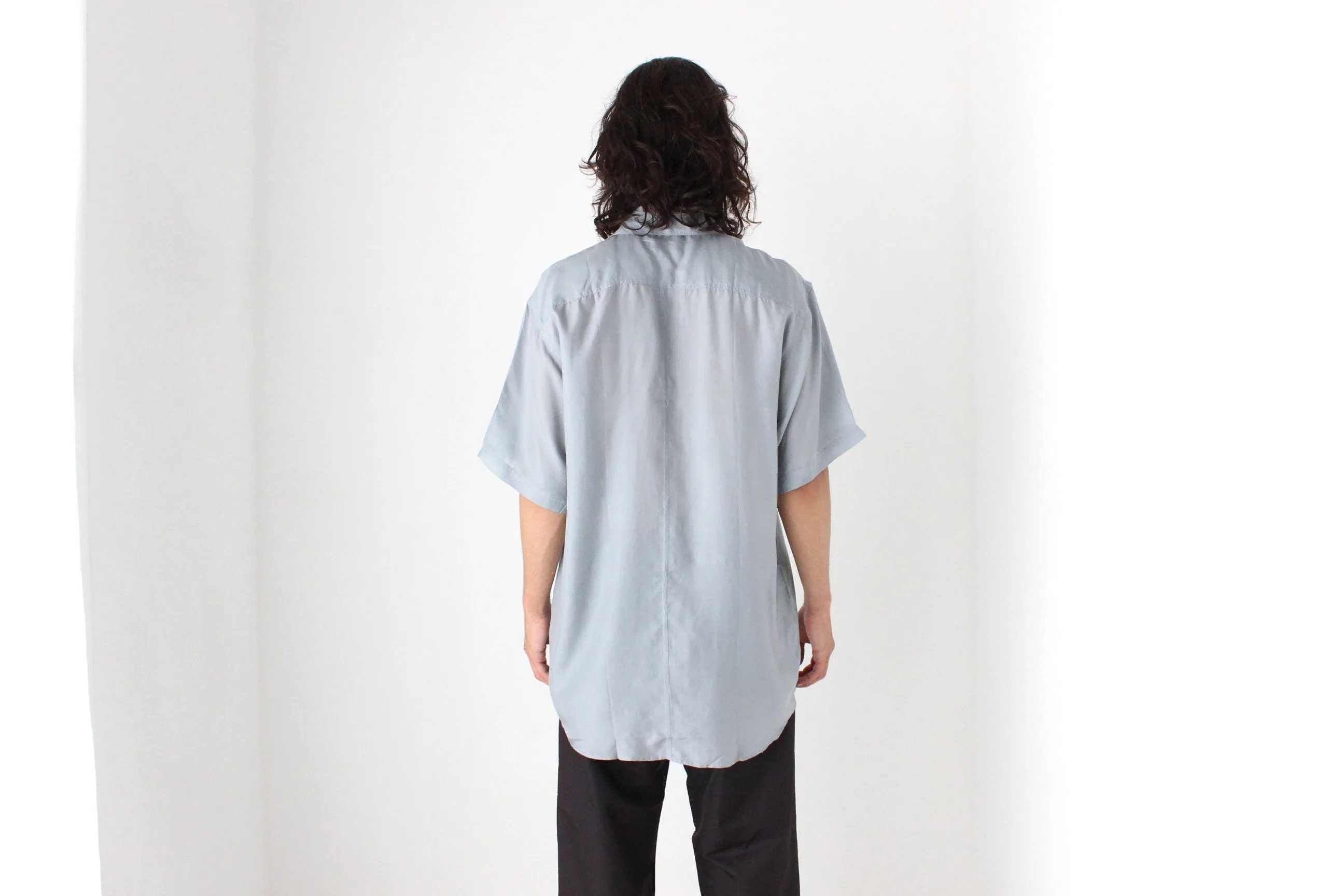 80s PURE SILK Classic Boxy in Dove Grey