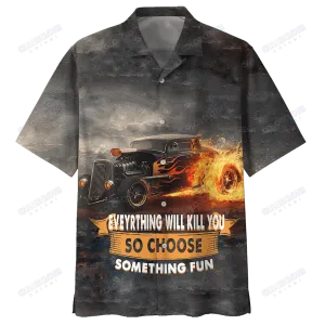 AMAZING HOT ROD ON FIRE HAWAIIAN SHIRT HL23604