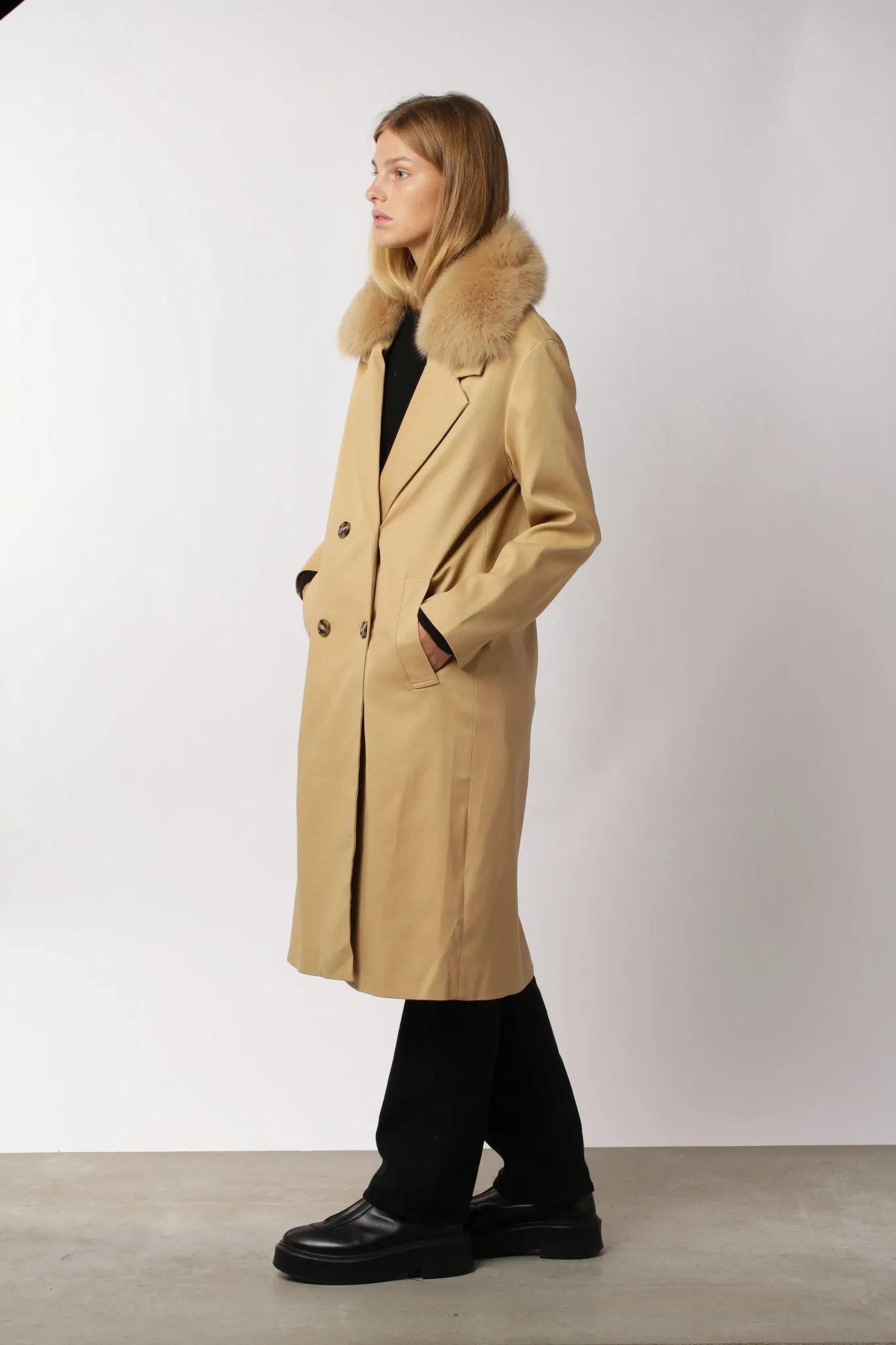 ANNA COAT - CAMEL