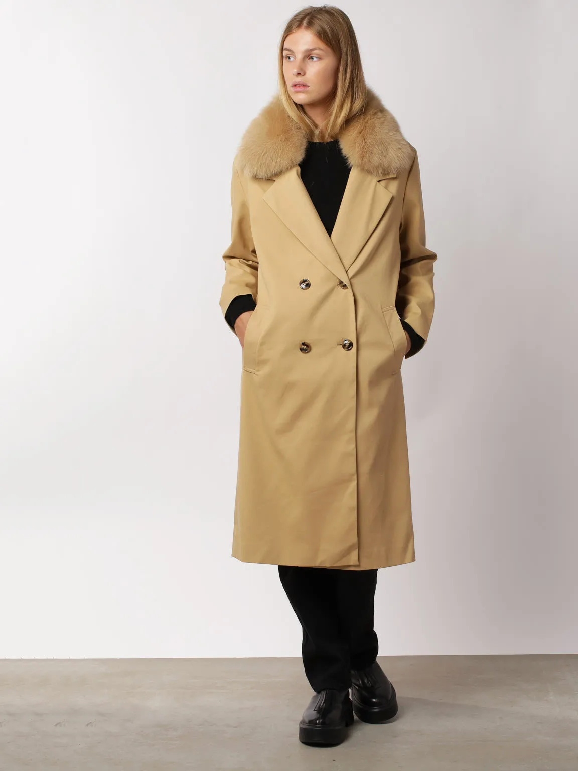 ANNA COAT - CAMEL