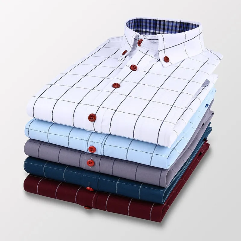 Anti-wrinkle Short Sleeve Plaid Shirt