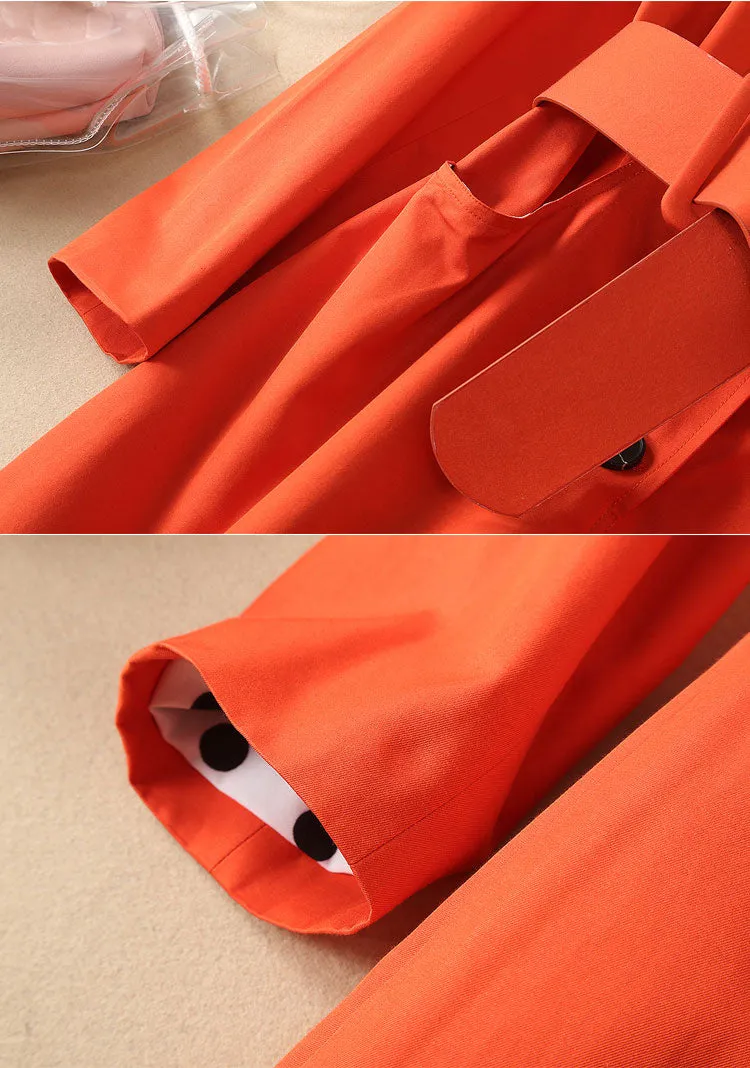 BBL DESIGN CONTRAST BUTTON TRENCH COAT