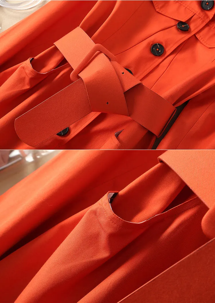 BBL DESIGN CONTRAST BUTTON TRENCH COAT