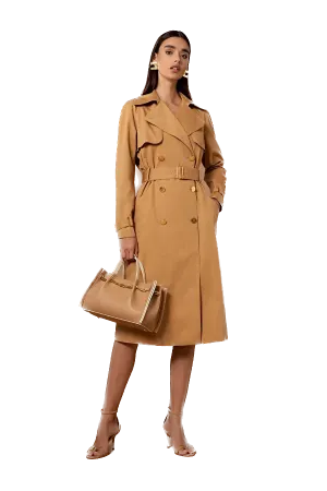 ELS-SP00331E2 CAMEL LONG COAT