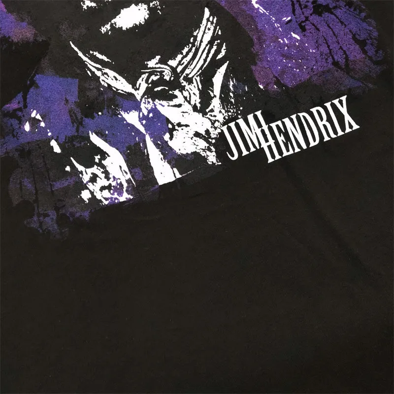 FERRIS JIMI HENDRIXO CREW NECK T SHIRT IN BLACK