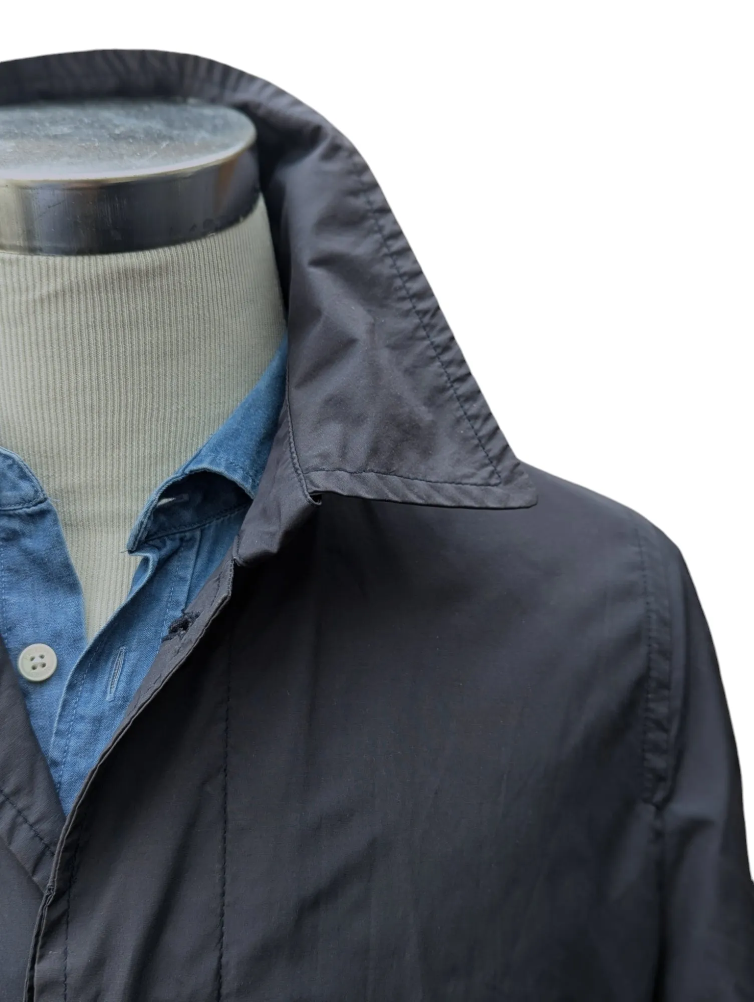 Hackett Trench Coat S/38 Faded Navy Cotton/Nylon