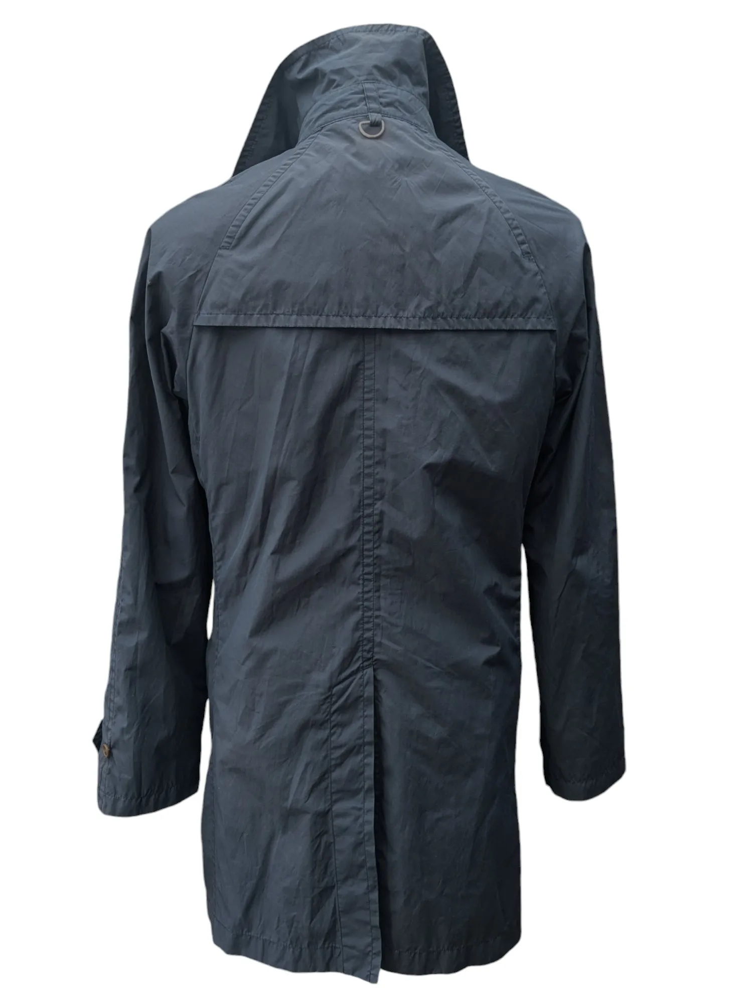 Hackett Trench Coat S/38 Faded Navy Cotton/Nylon
