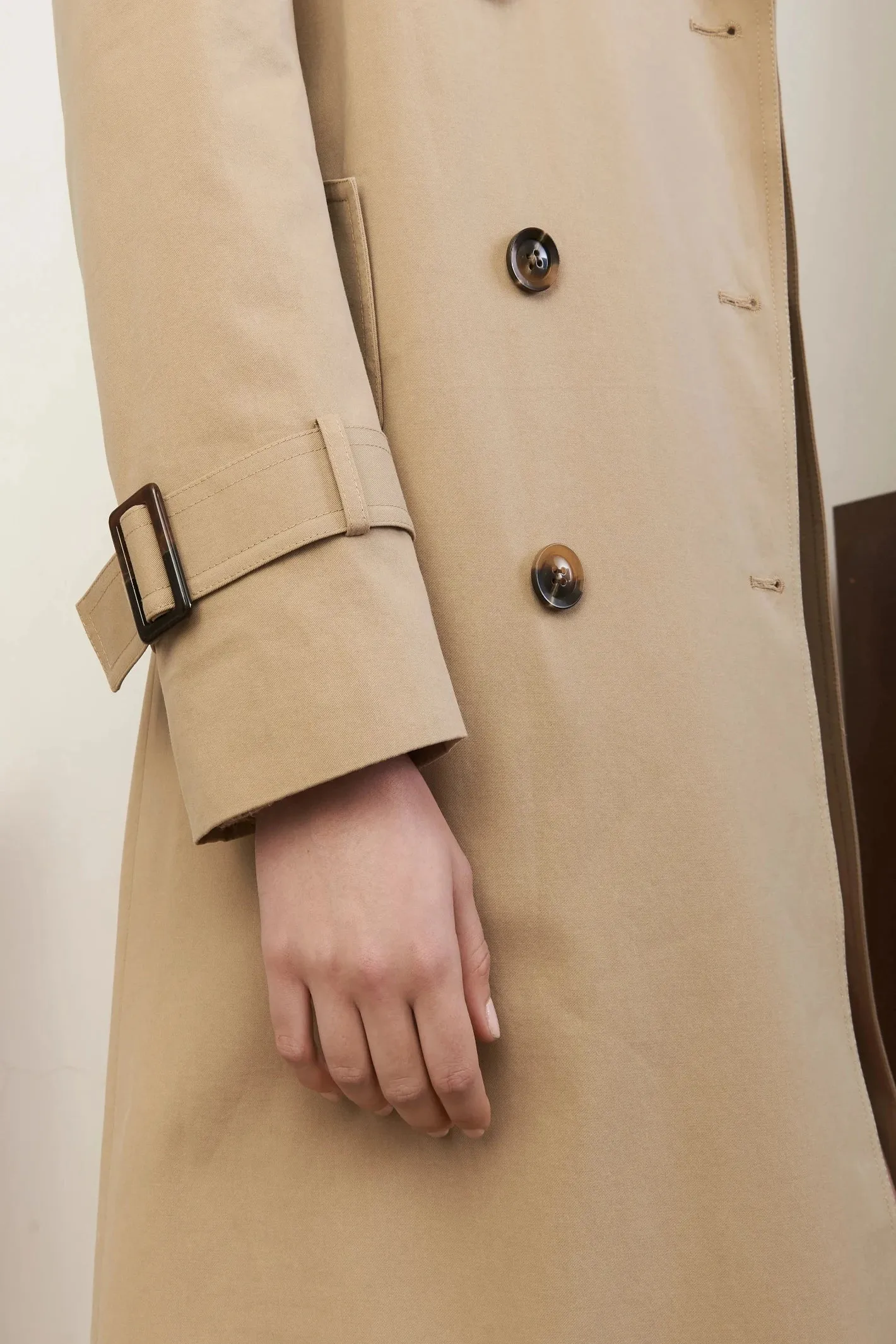 Jovonna Beige Meadow Trench Coat