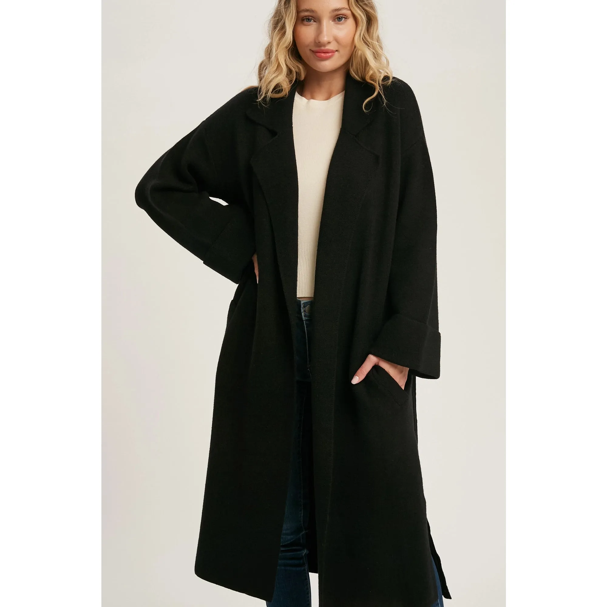 Julie Effortless Knitted Trench Coat
