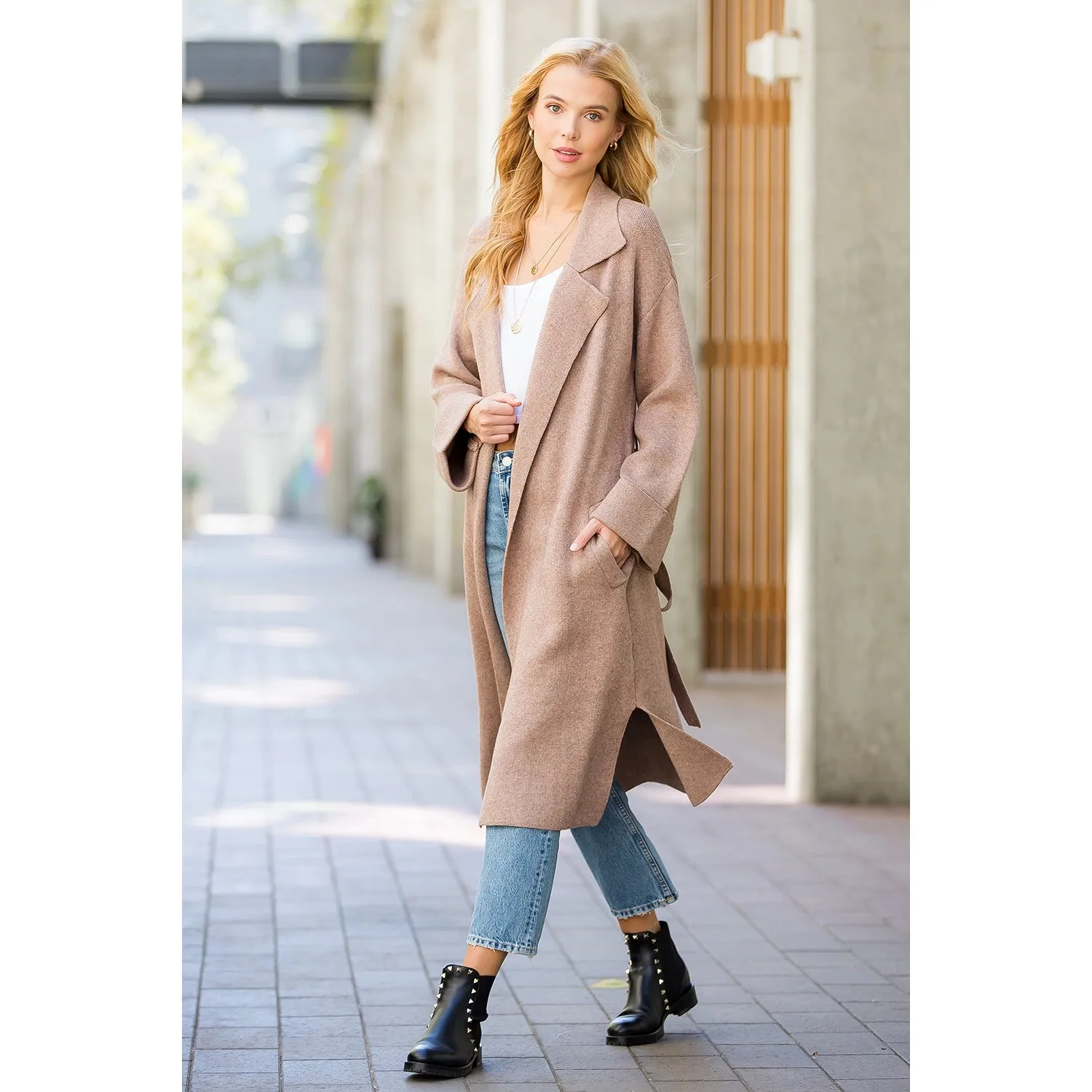 Julie Effortless Knitted Trench Coat