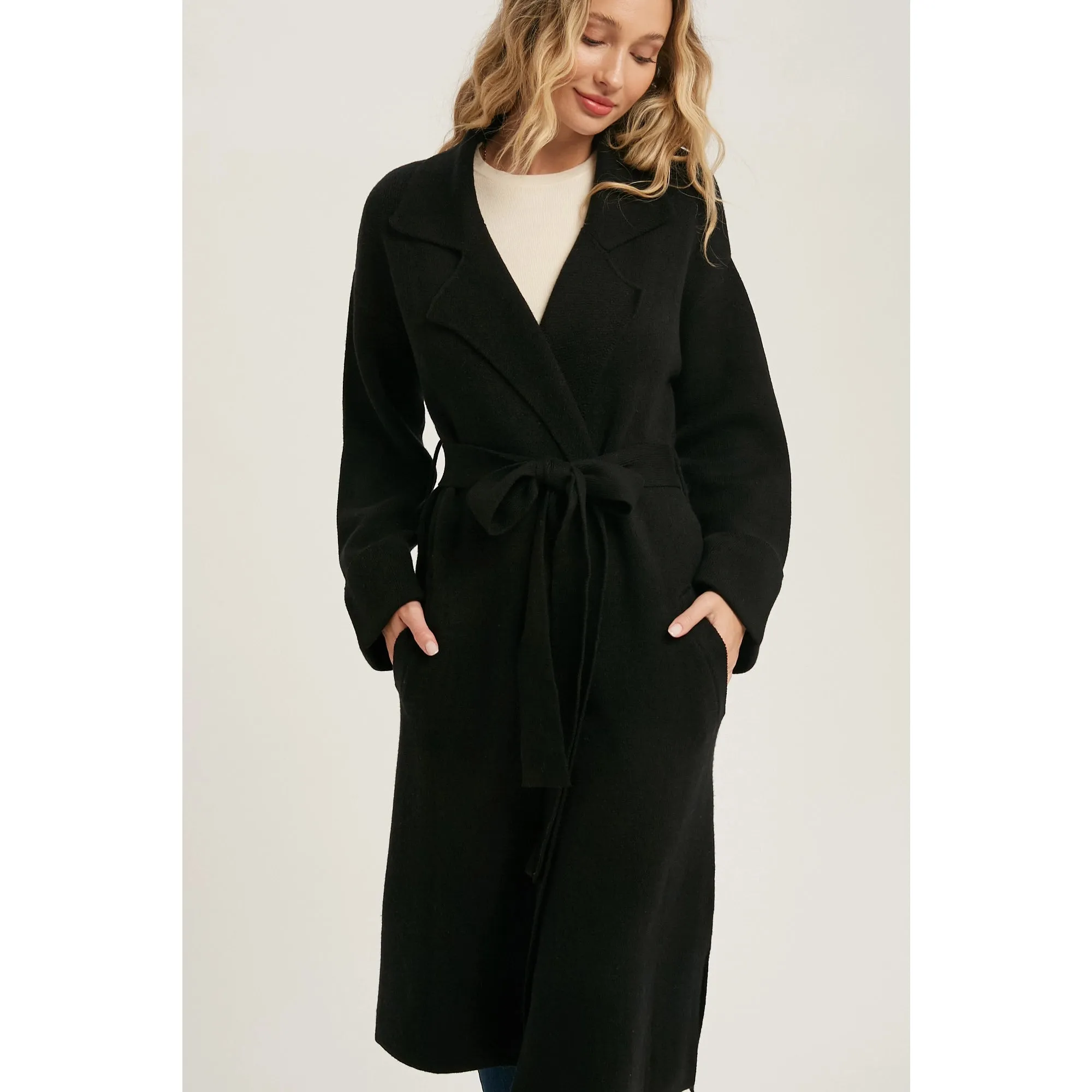 Julie Effortless Knitted Trench Coat