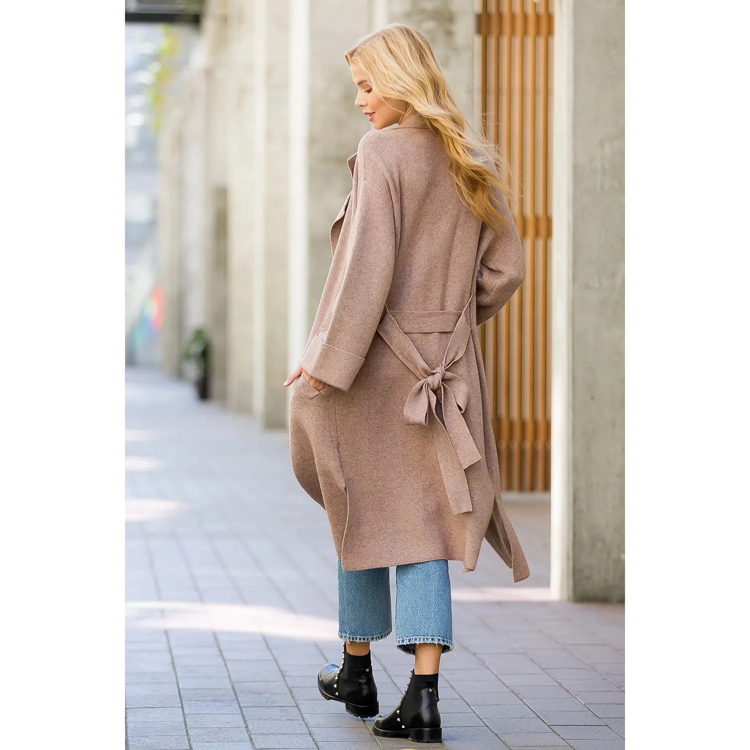 Julie Effortless Knitted Trench Coat