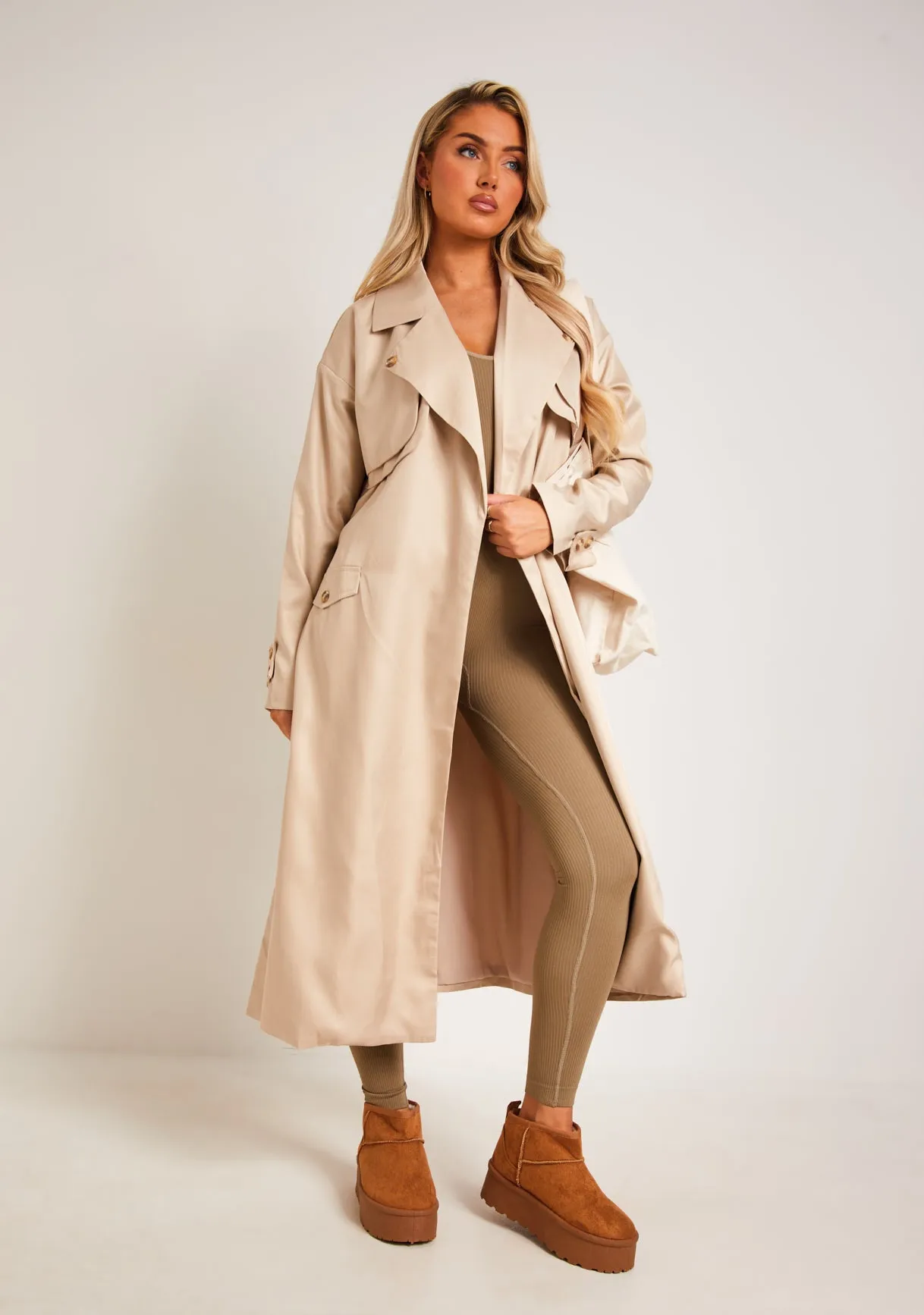 Larsa Stone Trench Coat