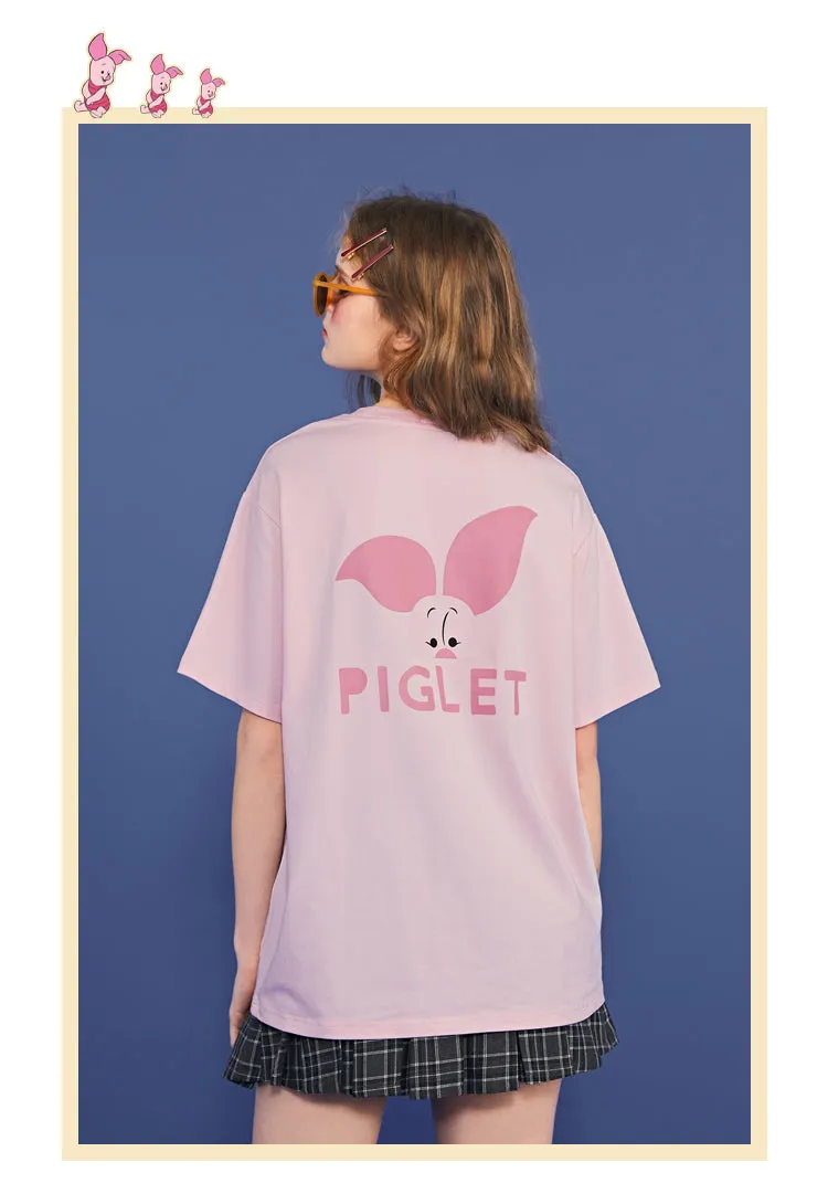 LEDDIN DISNEY COLLECTION UNISEX T SHIRT WITH PIGLET PRINT BACK