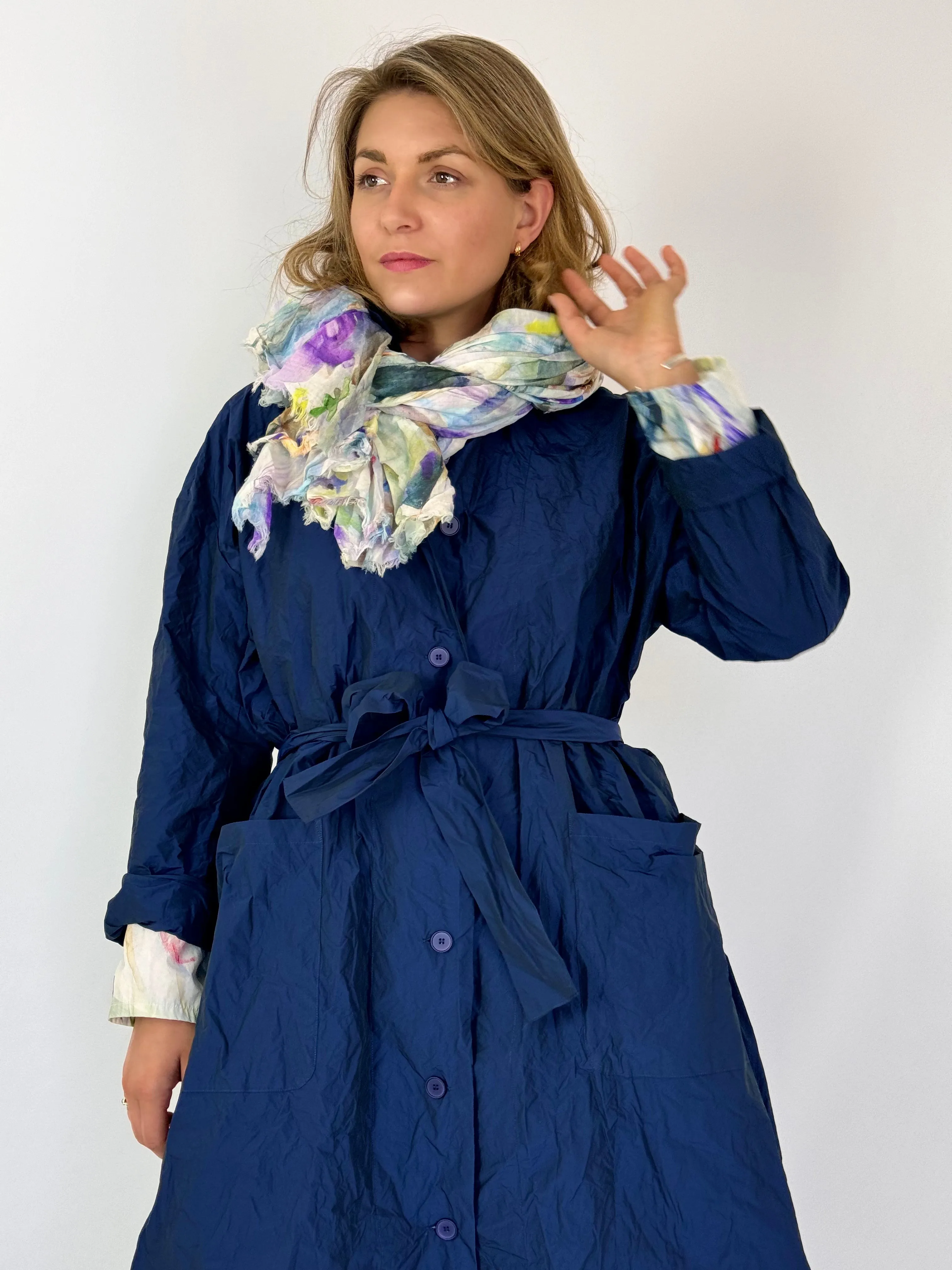 Manuelle Guibal Mystic Trench Coat Oceanic