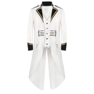 Men Gothic Medieval Victorian Costume Vintage Coat