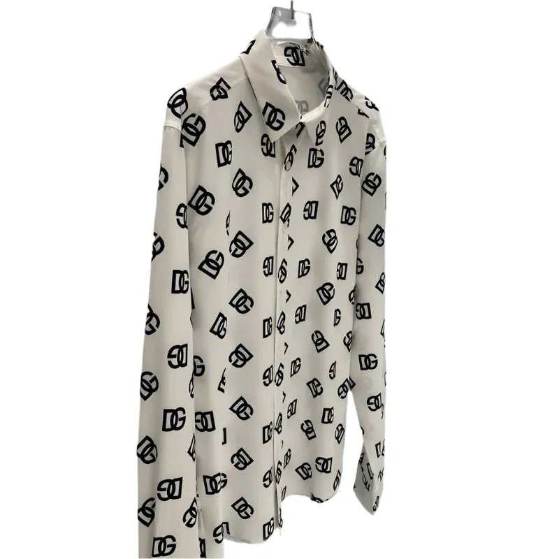 Men's Long Sleeve Printed Shirt with Lapel Buttons – Soft, Comfortable & Breathable Fabric
