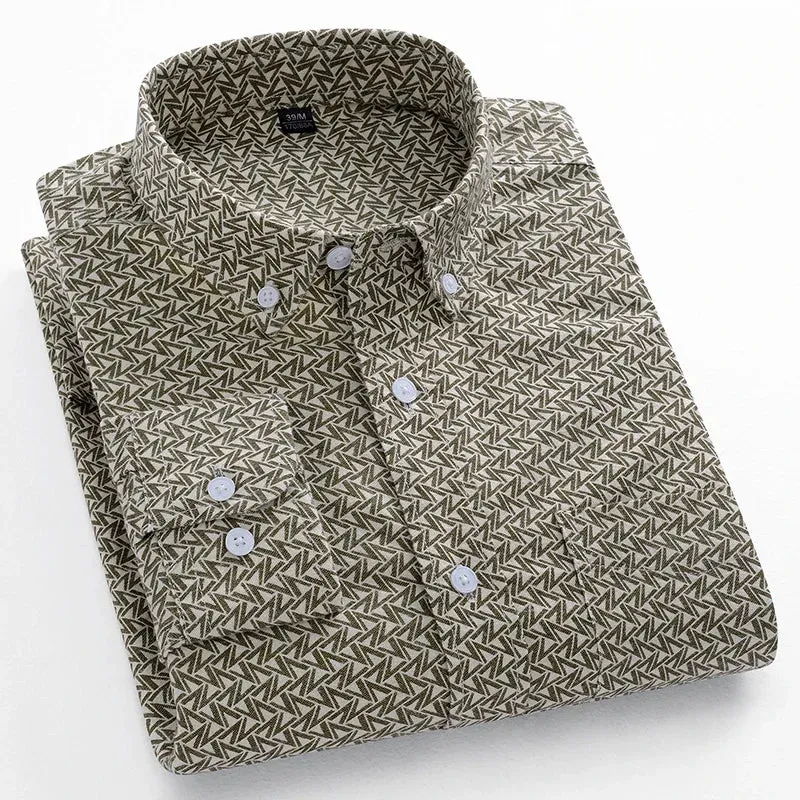 Men's slim fit shirt 100% cotton long-sleeve shirts plaid