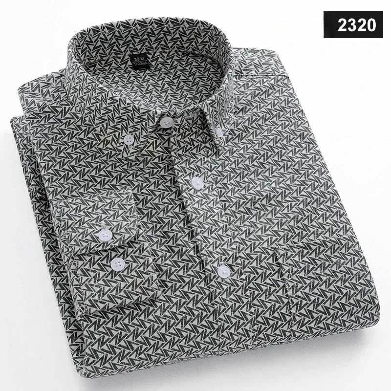 Men's slim fit shirt 100% cotton long-sleeve shirts plaid