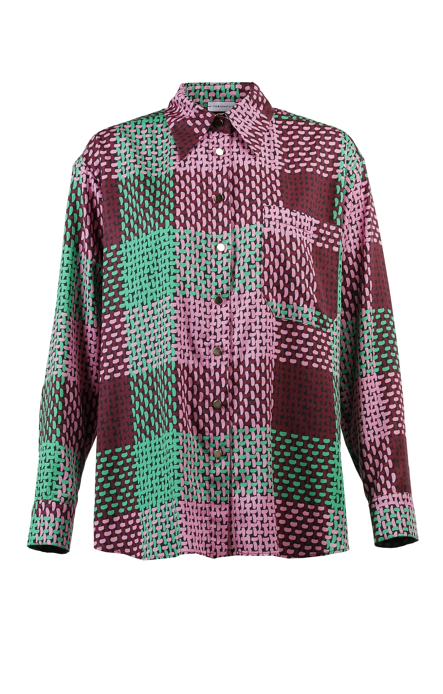 MORPHINI oversized shirt 'checked green'