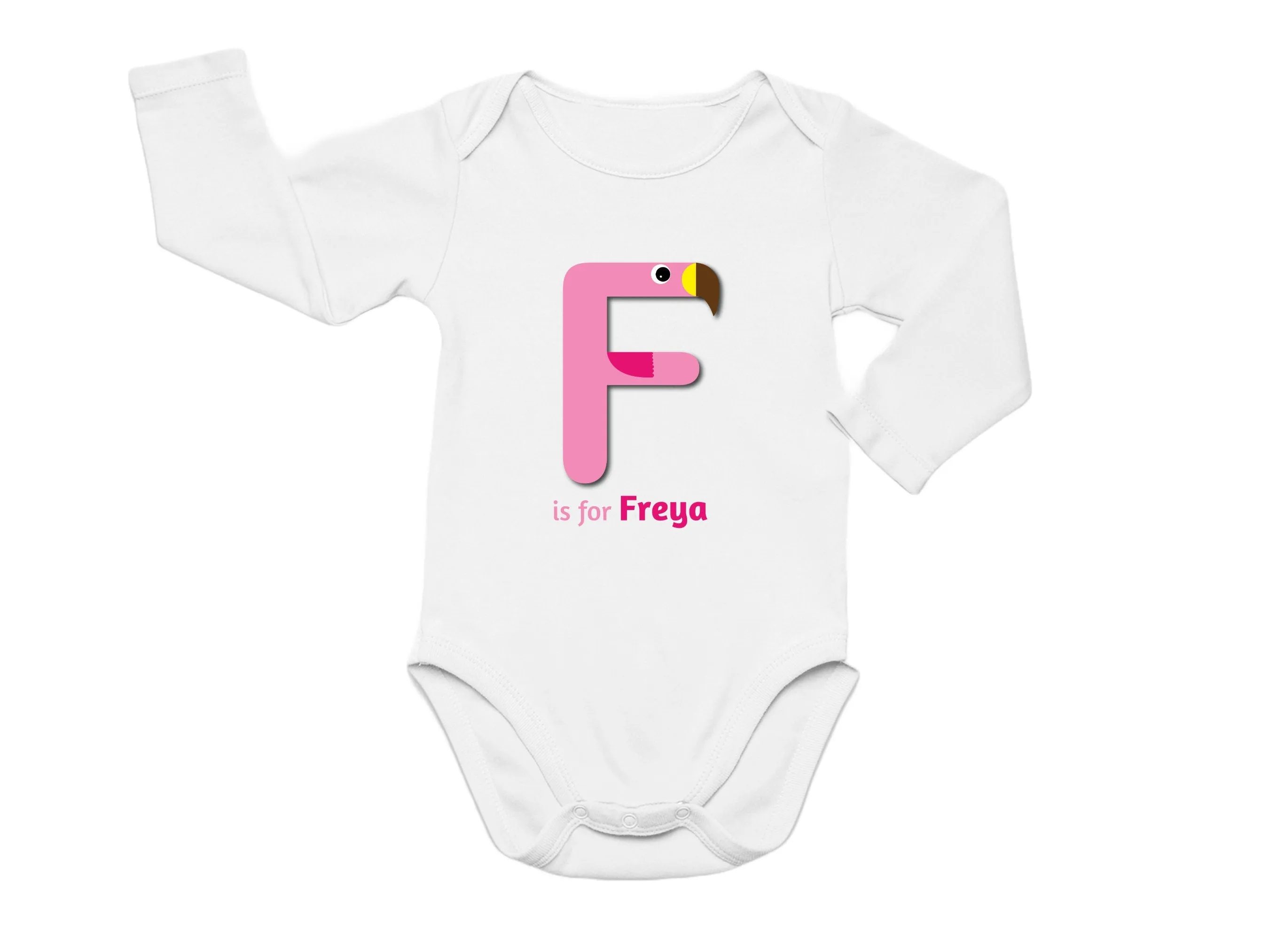 Personalize Name Initials F On Shirt Gift for Toddler Girl Clothing Baby Shirt