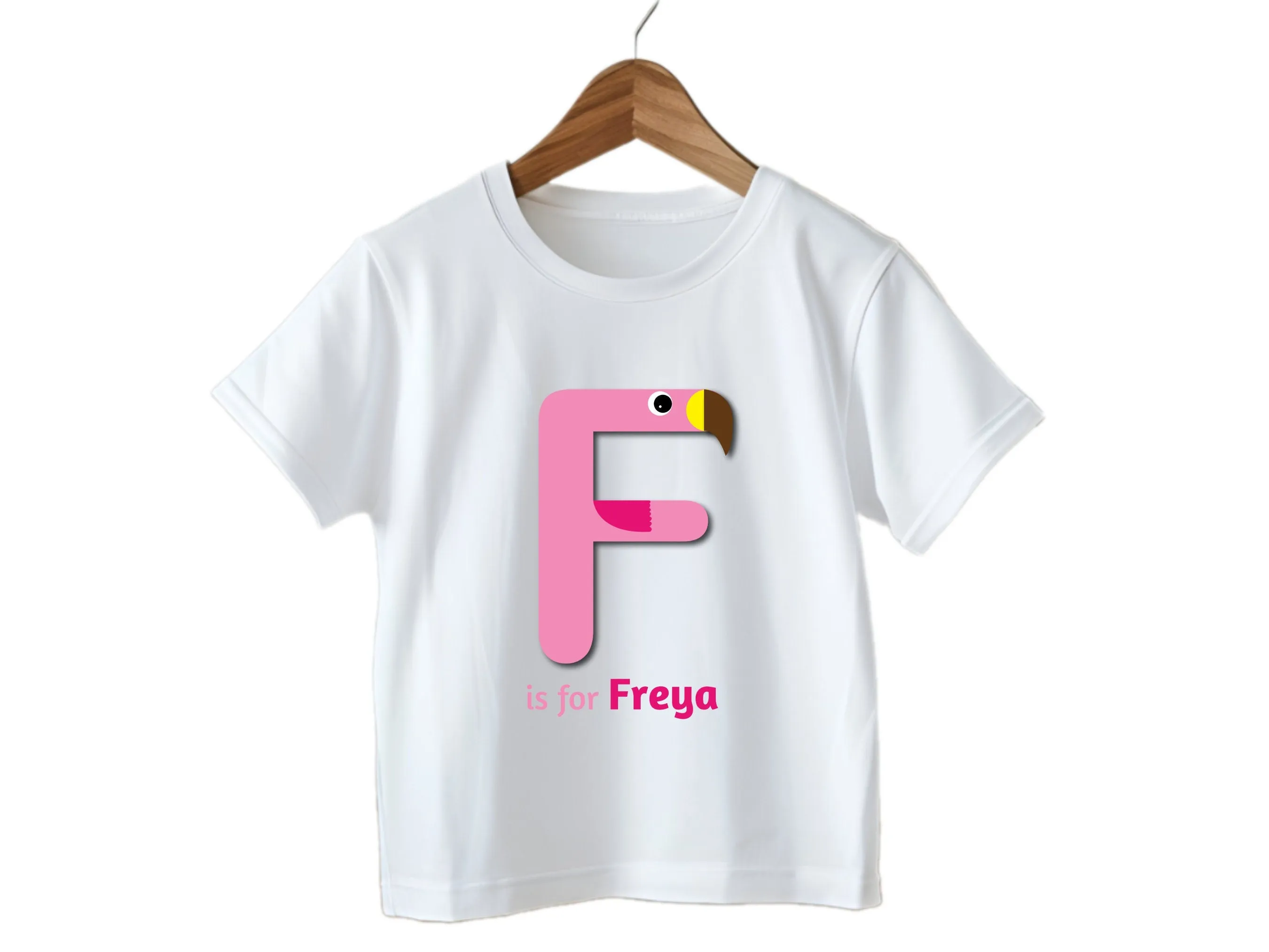 Personalize Name Initials F On Shirt Gift for Toddler Girl Clothing Baby Shirt