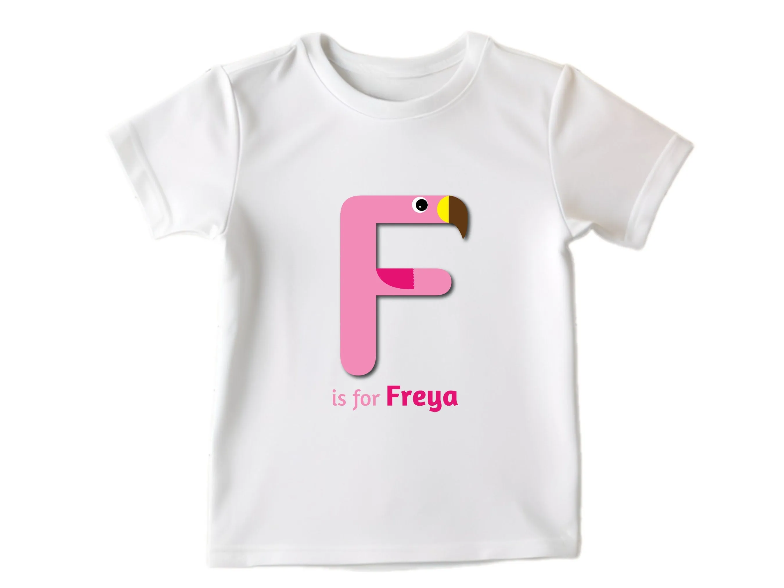 Personalize Name Initials F On Shirt Gift for Toddler Girl Clothing Baby Shirt