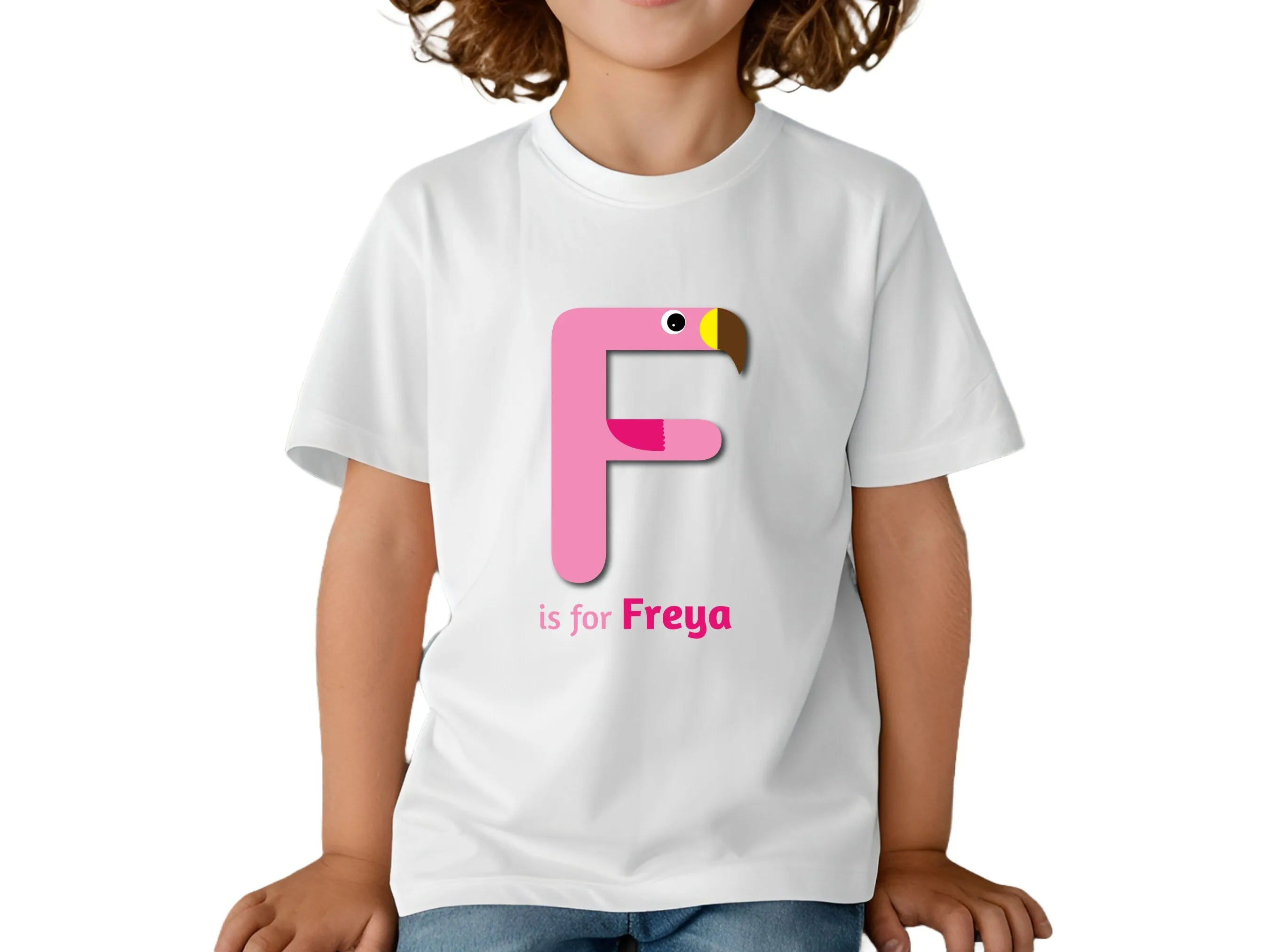 Personalize Name Initials F On Shirt Gift for Toddler Girl Clothing Baby Shirt