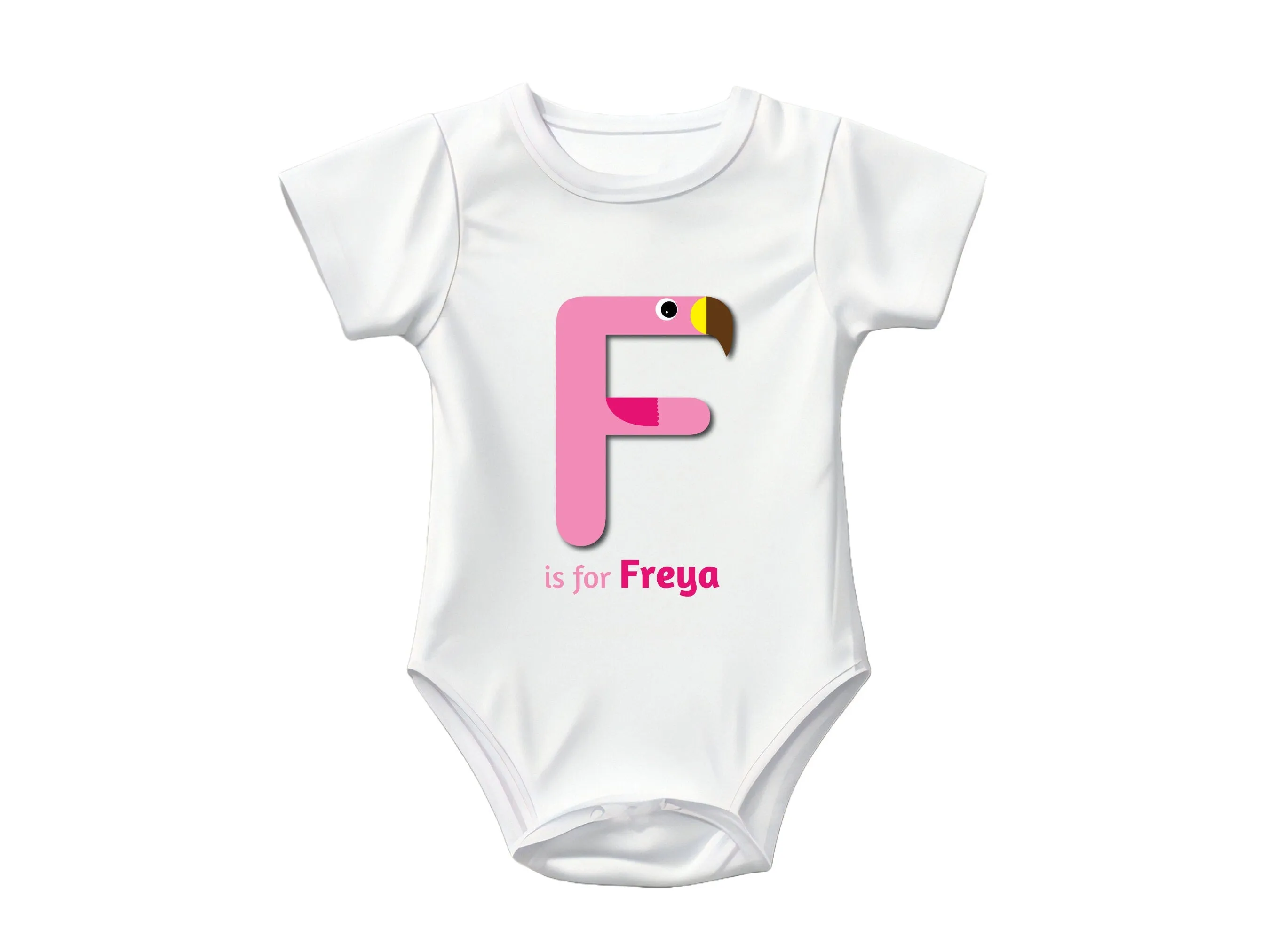 Personalize Name Initials F On Shirt Gift for Toddler Girl Clothing Baby Shirt