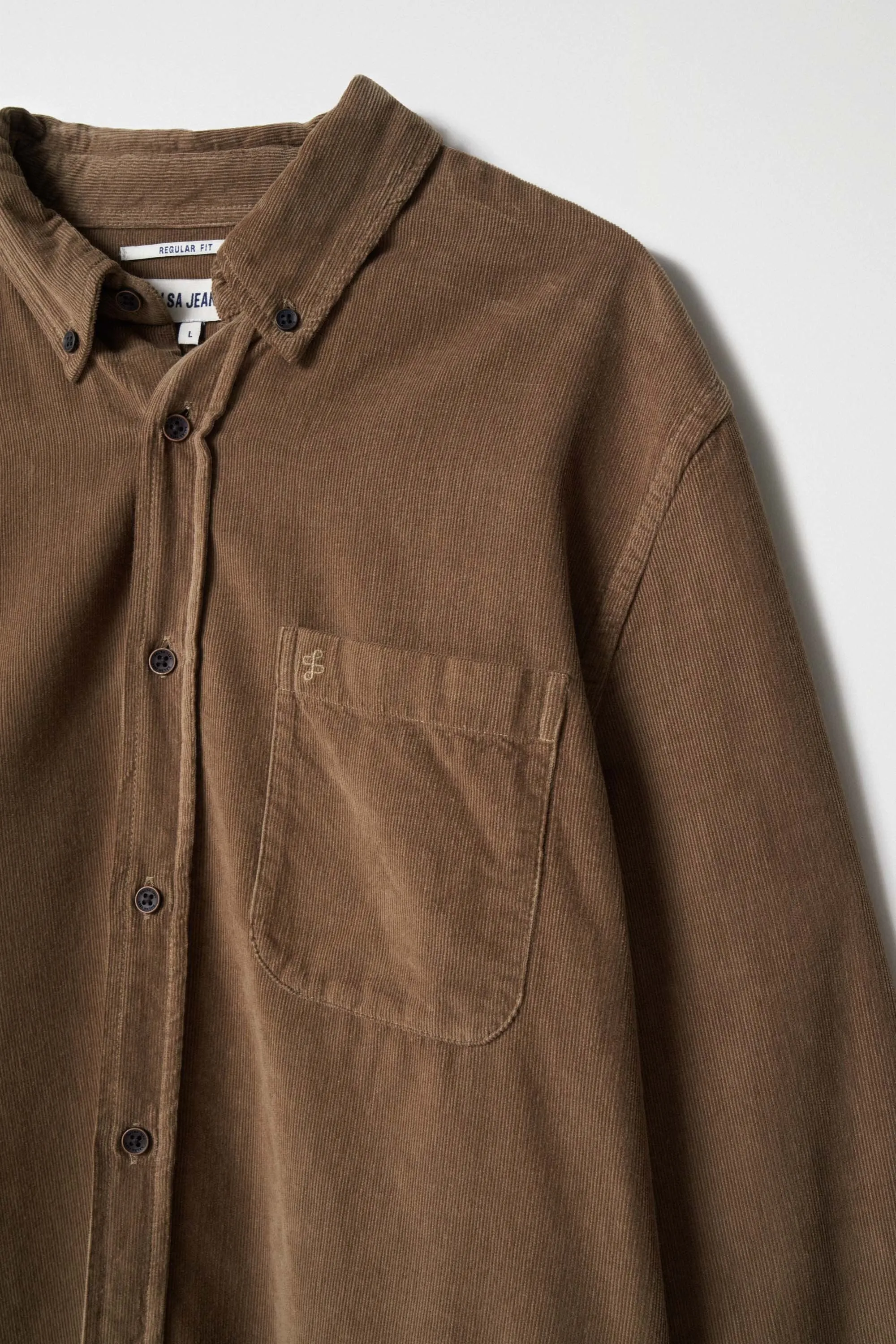Salsa Corduroy Shirt Khaki