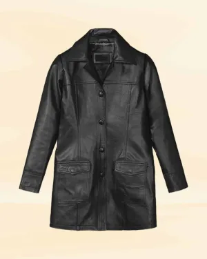 The Elegant Adventurer Leather Trench Coat