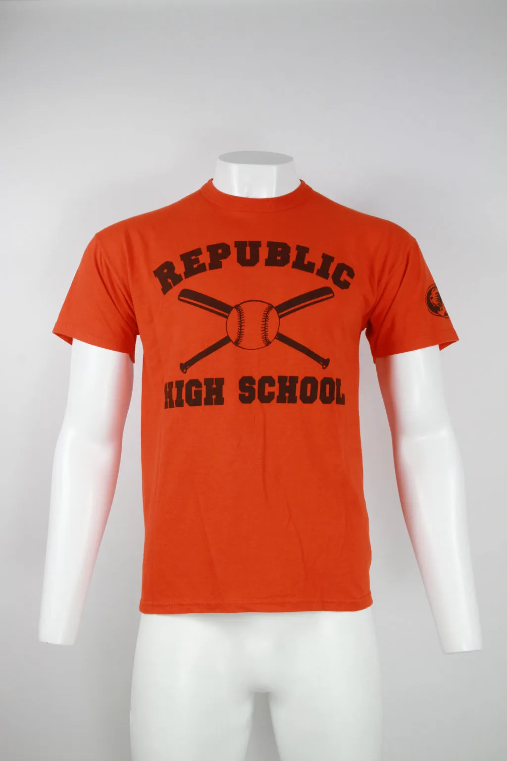 US Printed T-shirt 'Republic High School' - Orange – M