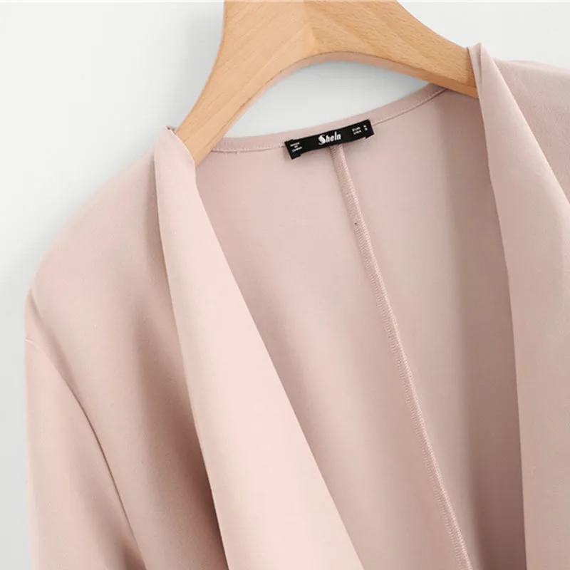 Women's Knee Length Coat With Pockets