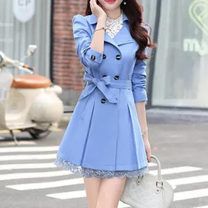 Women's Spring Slim Lace Coat With Bow