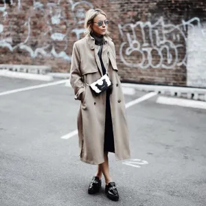 Women's Spring/Autumn Belted Long Trench Coat